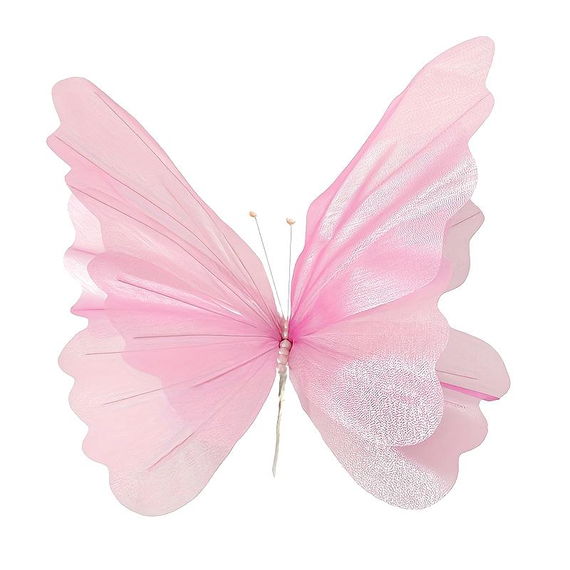 1PC Iridescent Butterfly Wall Decor Shop Window Display Art Butterfly Ornaments 3D Simulation 50cm