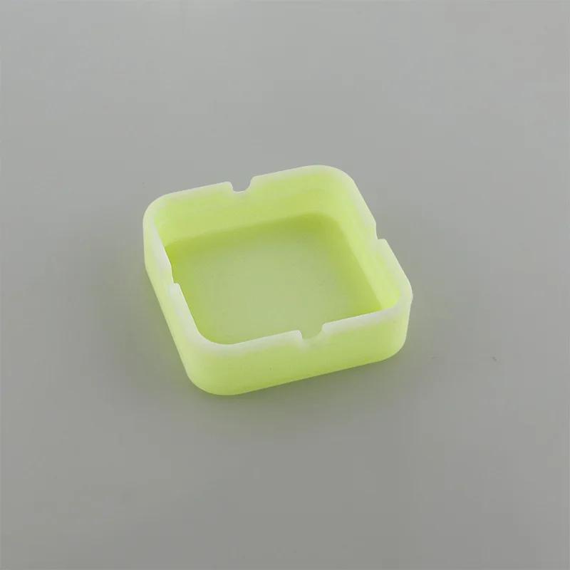 Portable Ashtray Glow In The Dark Luminous Silicone Soft Ashtray for Smoking Cigarette Cigar Round Durable Ashtray