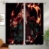 Cartoon Hot-Blooded Anime Printed Curtains for Children's Room, Living Room, Study Room, Decorative Curtains, 2 Pcs
