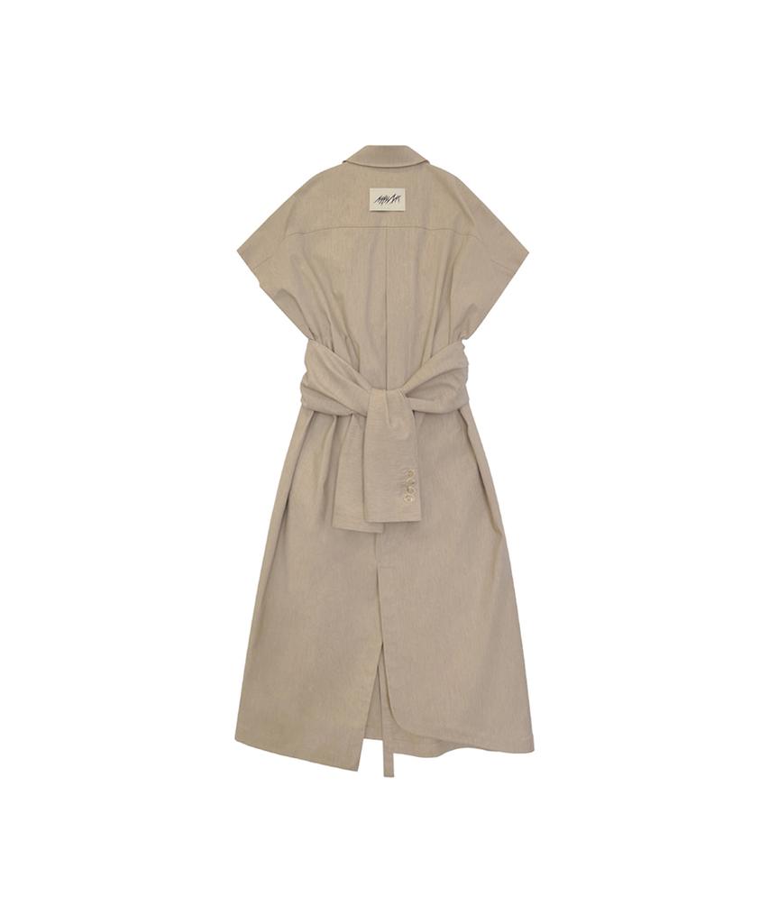 Meuameu Tie Sleeve Detail Shirt Dress