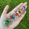 Рыболовные приманки Crankbait, жесткие приманки для окуня, поверхностные приманки для панфиша/краппи, крючки, искусственные приманки, 8 предметов, мини-рыболовные снасти