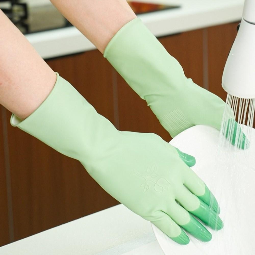 3Pairs/Set Thickened Dishwashing Gloves Oil Resistant Cleaning Gloves Laundry Gloves  Car Washing
