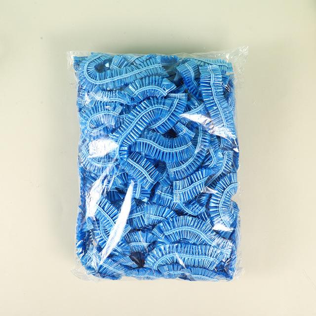 100pcs Disposable Plastic Shower Cap Elastic Disposable Shower Caps Anti Dust Waterproof Hat Hair Salon Beauty Accessories