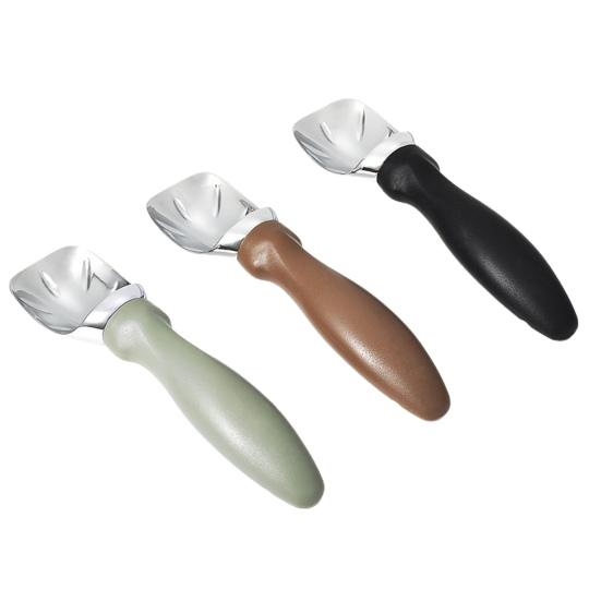 Ложка для мороженого с удобной ручкой. Прочная лопатка. Удобная обработка десертов. Изогнутая головка из нержавеющей стали.