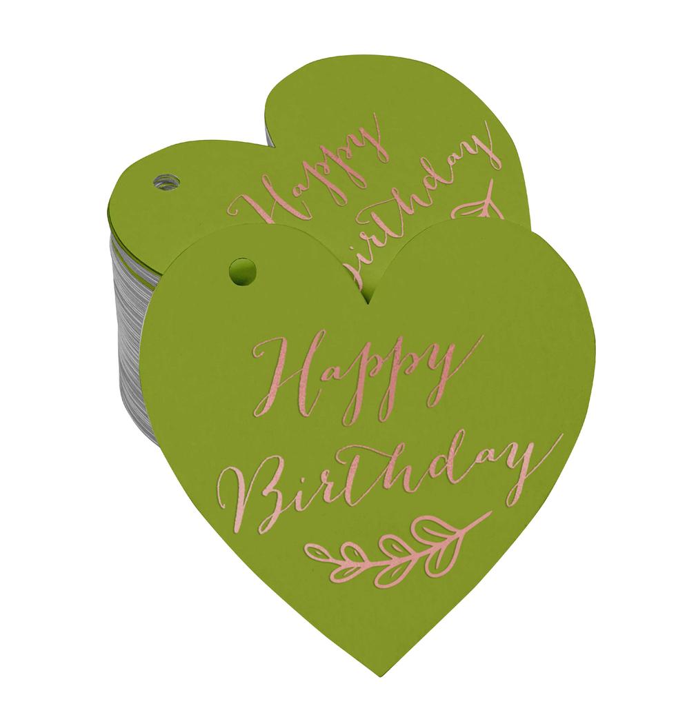 Inkdotpot С Днем Рождения бирка для бутылки из настоящей серебряной фольги подарочная бирка 100 шт. в упаковке