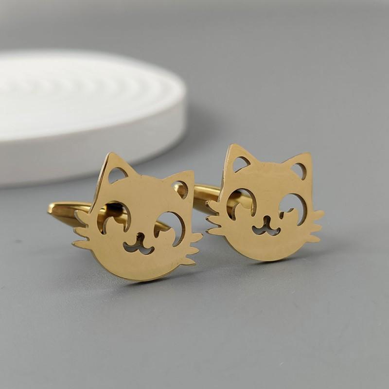 Cat Brooch Cufflinks Cute Exquisite Korean Design High-end Light Luxury Clothing Accessories