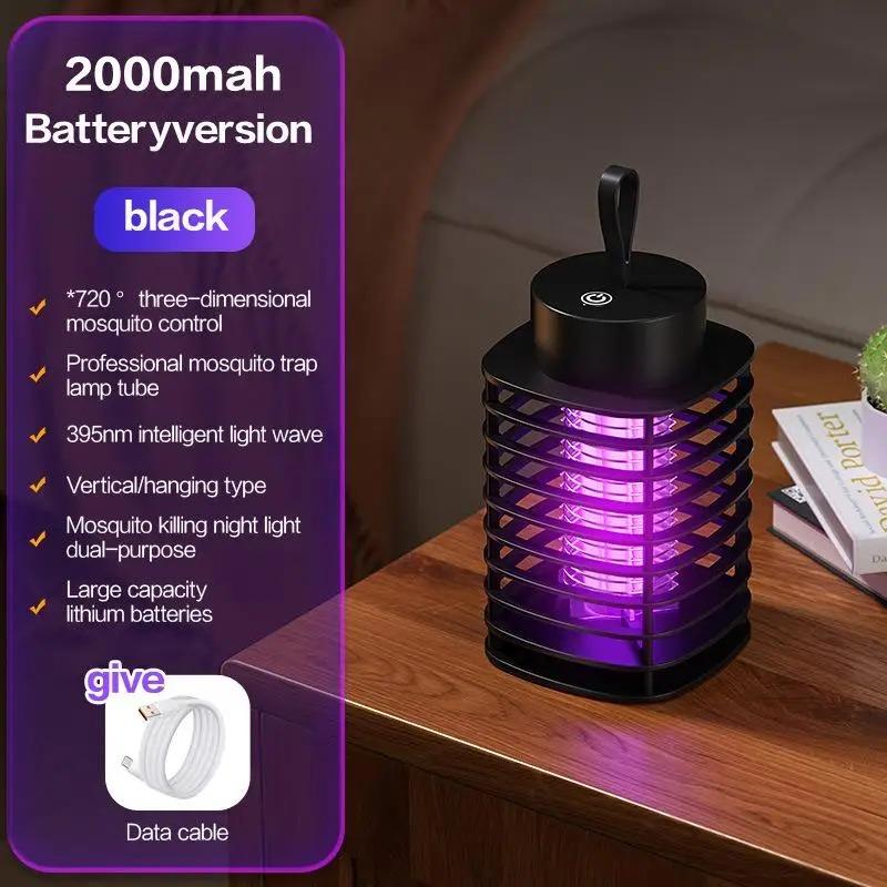 Intelligent Mosquito Killer Lamp LED Electric Shock Wall Mounted Mosquito Trap Indoor USB Portable Rechargeable Repellent