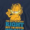 Garfield Unisex Adult Never Wrong Sweatshirt