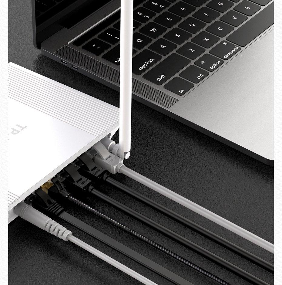 Ugreen 2m Cat 6 Ethernet Cable, 1000Mbps High-Speed, RJ45, Black (Model 20160)