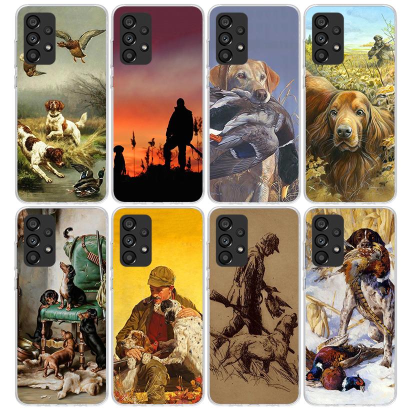 Hunter Dog Hunting Phone Case For Samsung Galaxy A52 A51 A50S A32 A22 A12 A02S A72 A71 A31 A70 A30S Note 20 Ultra 10 Plus S10 Ga
