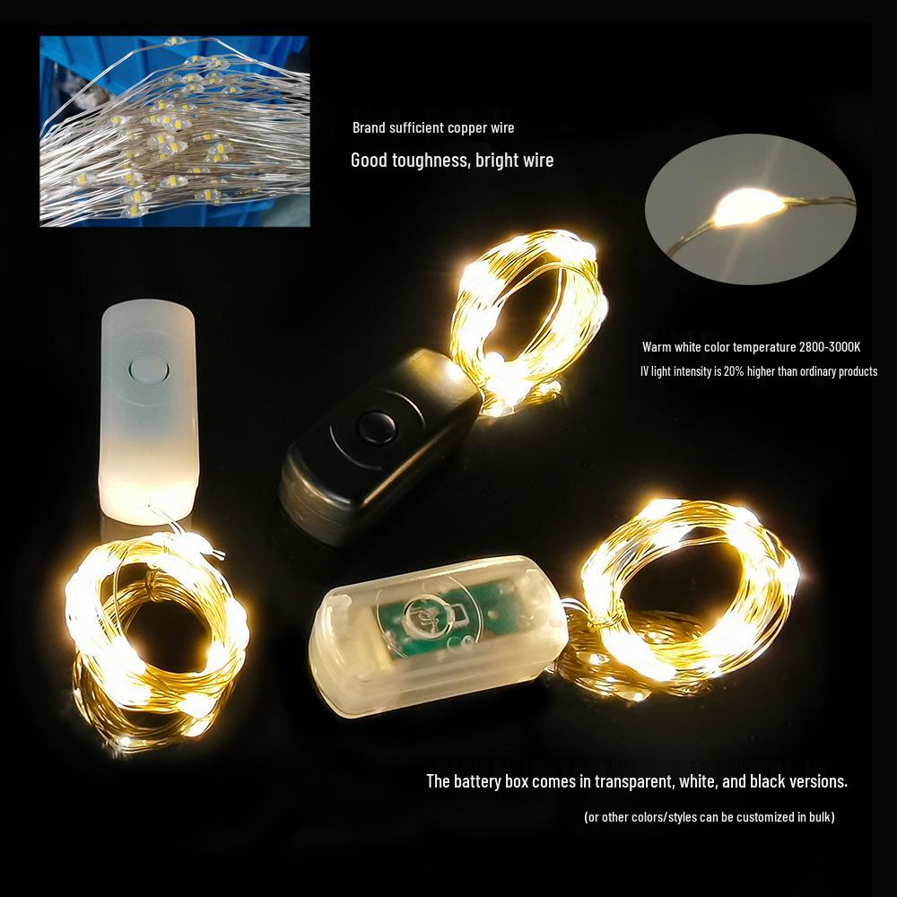 Гирлянды: Светодиодная гирлянда на батарейках с мигающими цветами для рождественского украшения