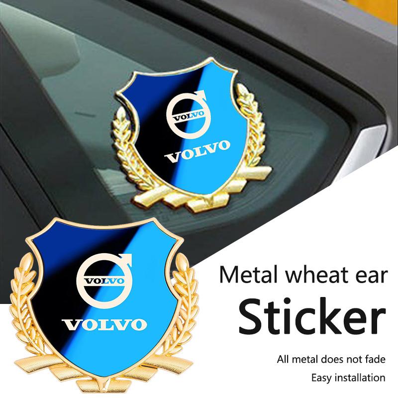 3D metal shield high quality car emblem badge decoration sticker for Volvo XC60 V50 V40 XC90 S60 S40 S80l V90 V60 EX90 S90 XC40