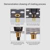 Pneumatic Riveting Gun Air Rivet Gun Automatic Air Riveter Nut Gun Tools Metal Plate Pipe Riveting Tools Self-Locking Design