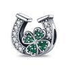 925 Silver Color Four-Leaf Clover Avocado Cactus Green Series Charms Beads Fit 3mm 925  Bracelet Fine DIY Jewelry