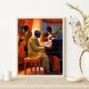 Vintage Jazz Musician Saxophone Violin Poster and Prints Canvas Painting Wall Art Pictures Modern Cafe Bar Home Decor Gift