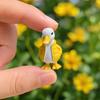 Duck Figurine Ornaments, Resin Cute Duck Sculpture with Down Jacket Desktop Decor for Home Office Car, Duck Miniature Scene Decoration