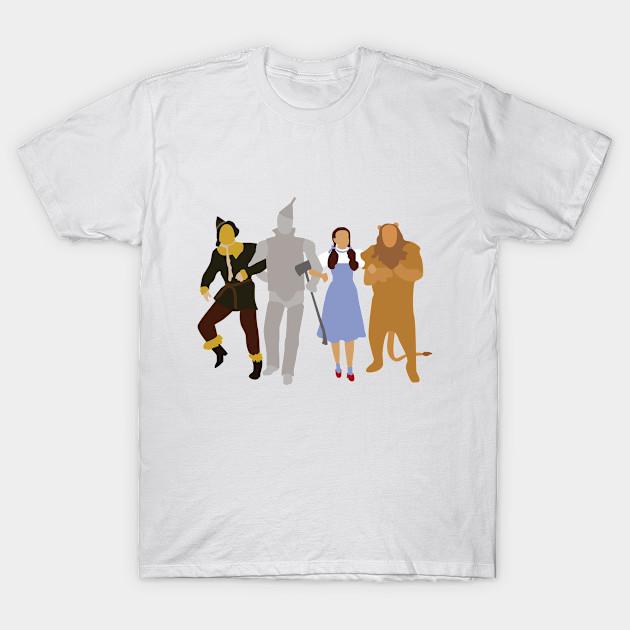 Men Black Print T-shirt Wizard Of Oz Follow The Yellow Brick Road No-Cut Heat Transfer Print Cotton Tshirt
