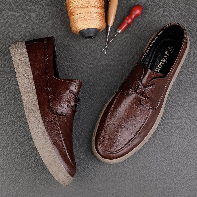 Genuine Leather Men Shoes Trend Comfortable Casual Shoes Moccasins Men Flats Shoes
