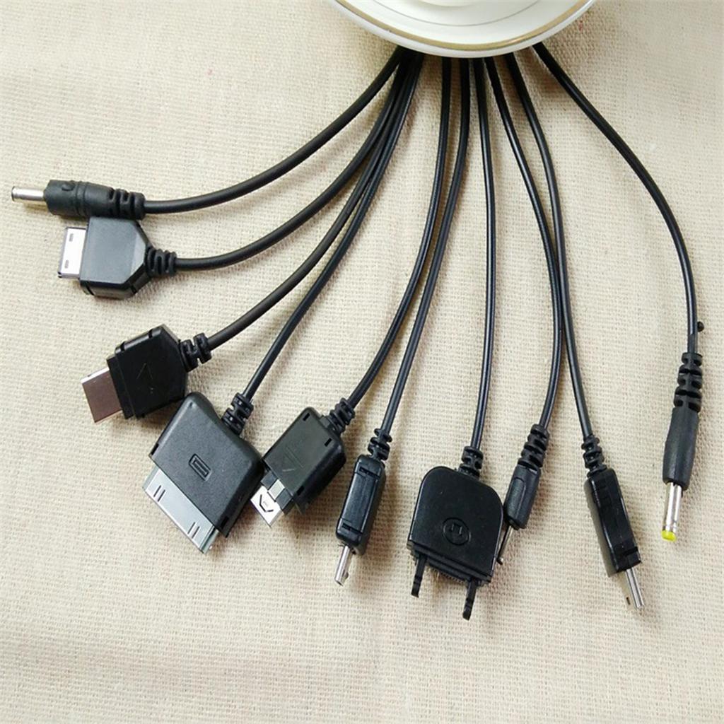 Компактный 23 см Многопортовый USB-кабель для зарядки 10 в 1 Универсальный Дизайн Дата-шнур для Смартфонов Планшетов Динамиков