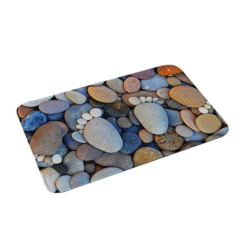 Красочный коврик для ванной комнаты, кухни, коврик для прихожей, противоскользящий коврик, впитывающий воду, коврик для кухни, узорчатый коврик для пола из булыжника ARI