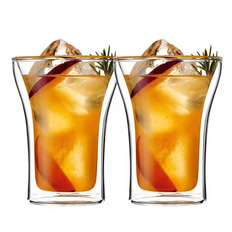 100/200/250 мл простая двухслойная стеклянная чашка, устойчивая к нагреванию и холоду, не допускающая ожогов, кофейная кружка для молока, бренди, вина, аксессуары для кафе