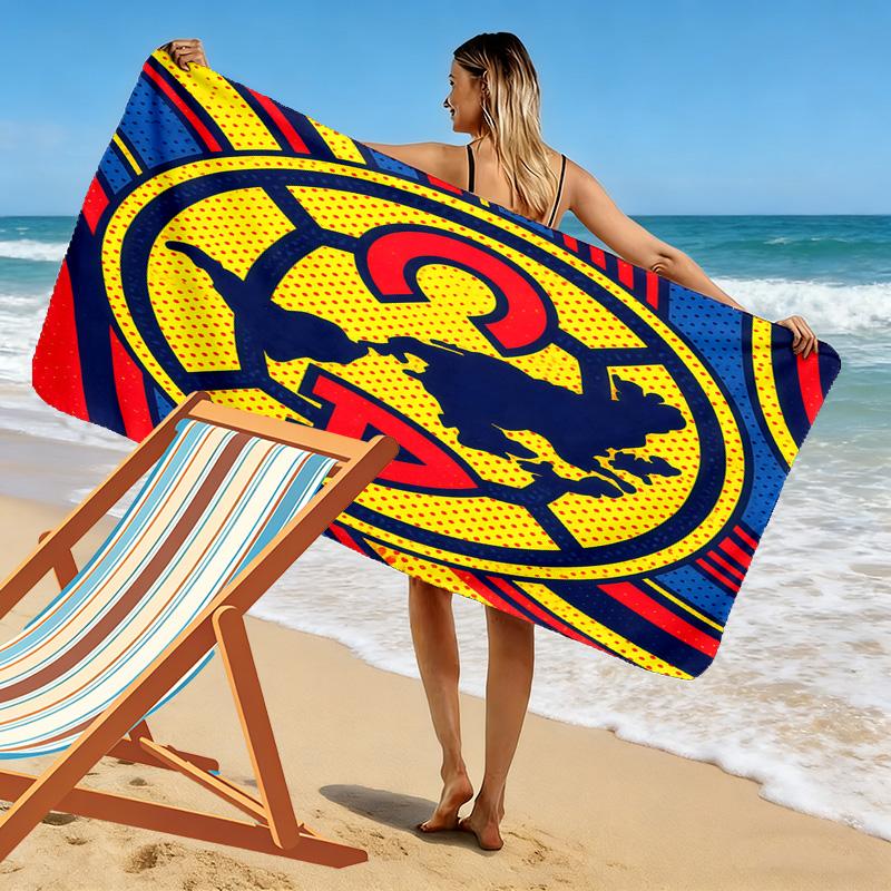 Club America Print Beach Towel, Large Soft Quick Dry Towel for Beach Camping Swimming