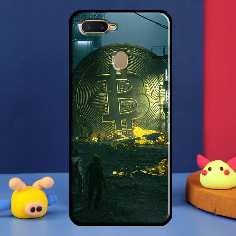 Чехол для Bitcoin BTC для Oppo A98 A78 A58 A15 A16 A17 A5 A9 A91 A52 A72 A76 A96 A74 A94 A54 S A57 A77