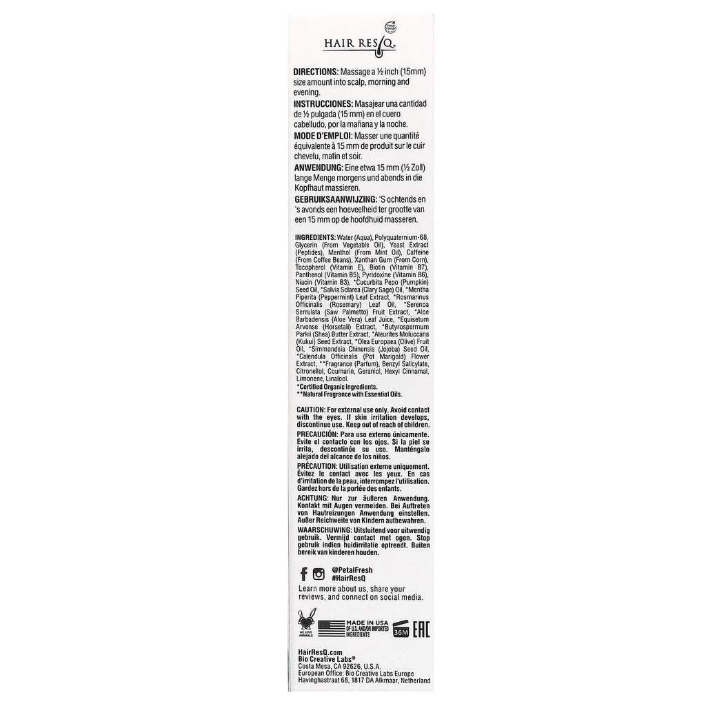 Petal Fresh Hair ResQ, Сыворотка для стимуляции волосяных фолликулов, 2 жидких унции (60 мл)