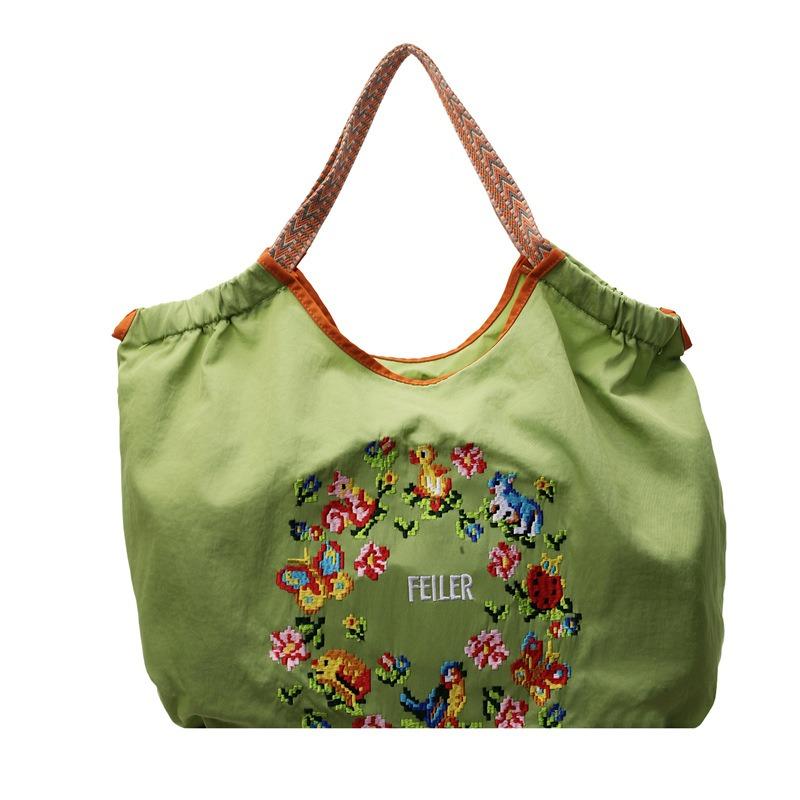 Новая большая сумка-тоут из вышитого нейлона, модная и простая通勤 холщовая сумка через плечо