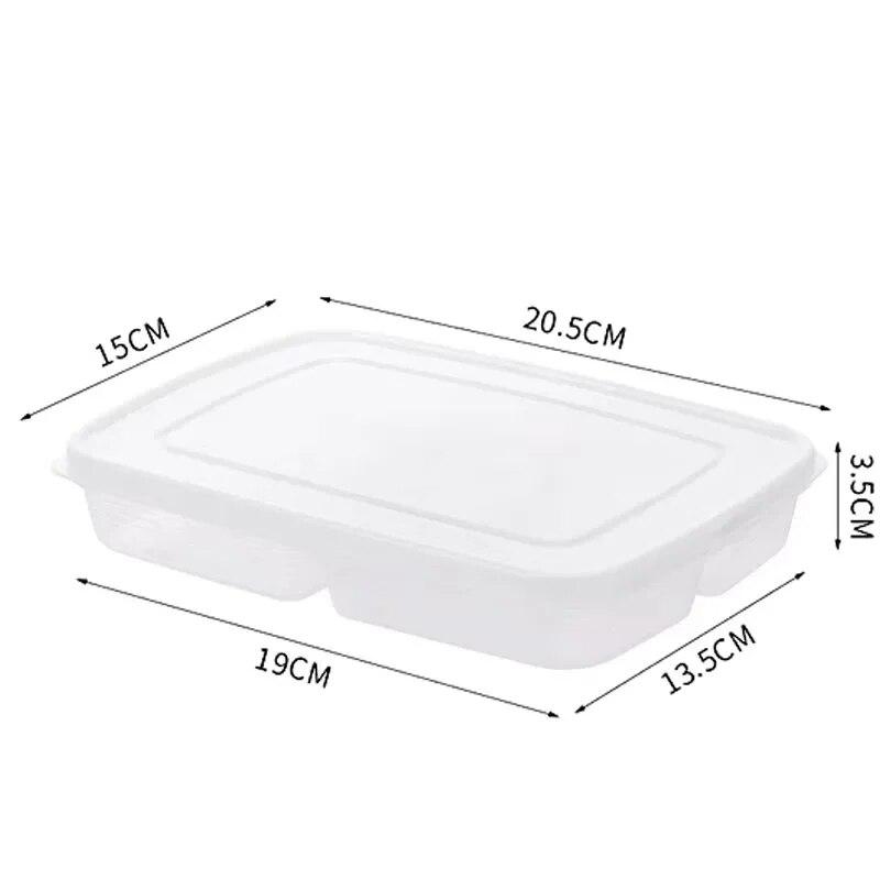 4 Grids Food Fruit Storage Box Portable Compartment Refrigerator Freezer Organizers Sub-Packed Meat Onion Ginger Clear Crisper KTY
