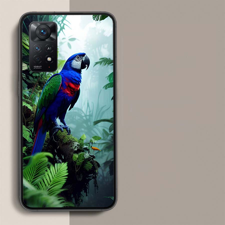 Parrot Bird Rainforest Phone Case For Redmi Note 14+ 13 Pro Plus 14C 13C 12C 12 10A 10C 10 9 8 9A 9C 9T 8A 7 Pro Xiaomi Capa Cov
