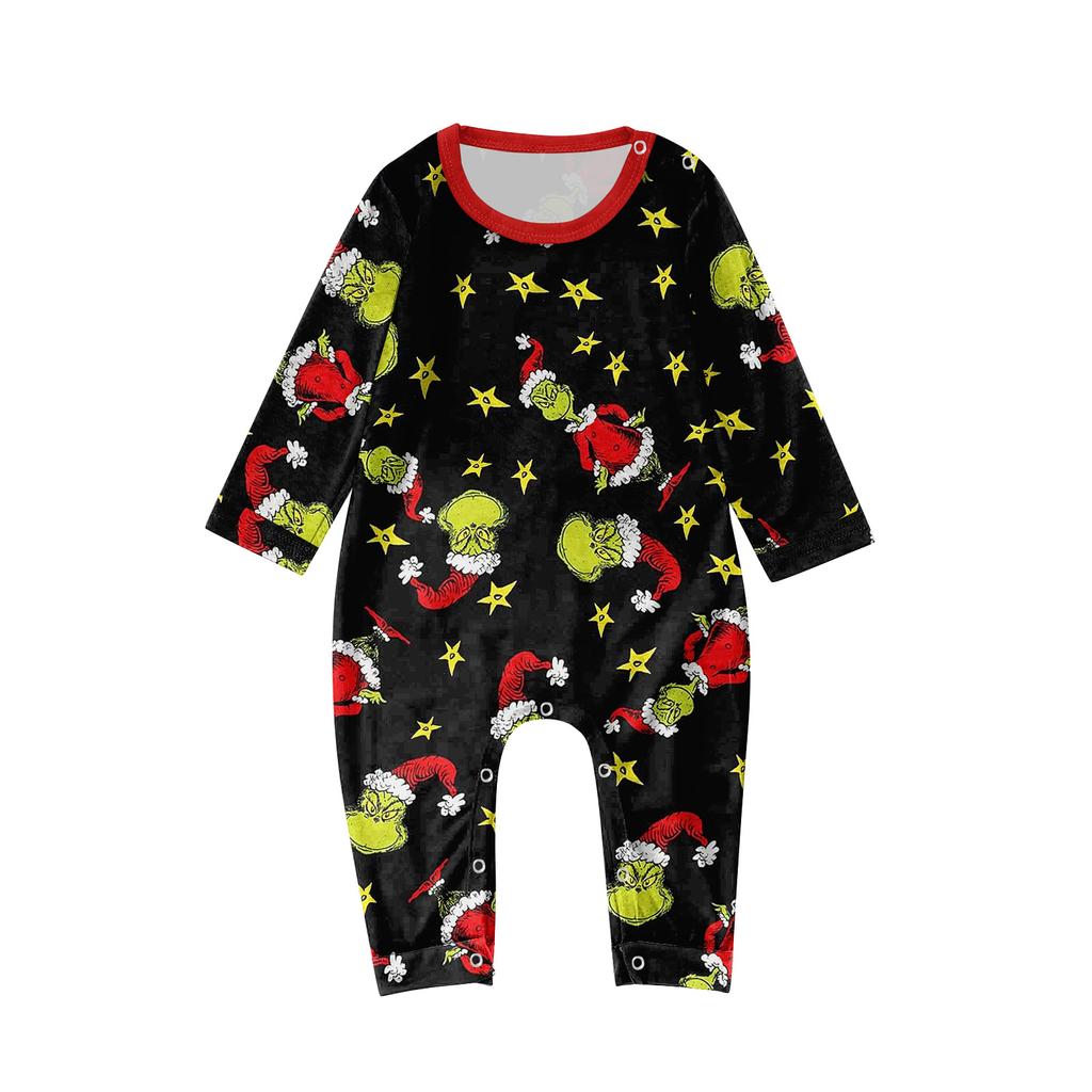 Cartoon Letters Print Family Matching Long Sleeved Parent-child Suit Home Clothes Suit Fall