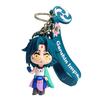 Keychain Genshin Impact Xiao Defender Yaksha Anime Figure Toy for Keys, Backpack, Bag 6.5 Cm