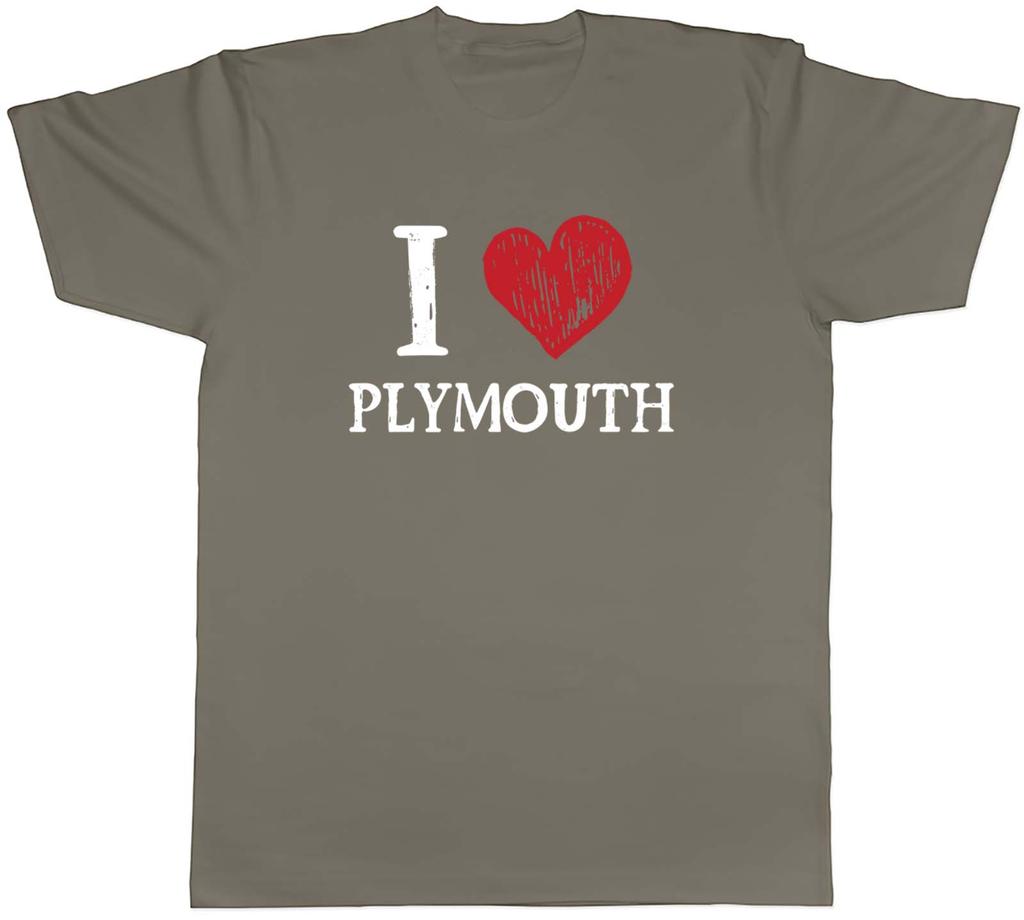 I Love Plymouth Unisexs TShirt Britains Ocean City Waterfront Tee Gift