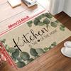 Eucalyptus Leaf Kitchen Floor Mat Set Non-Slip Absorbent Runner Rug for Kitchen, Hallway, Doorway, Farmhouse Decor
