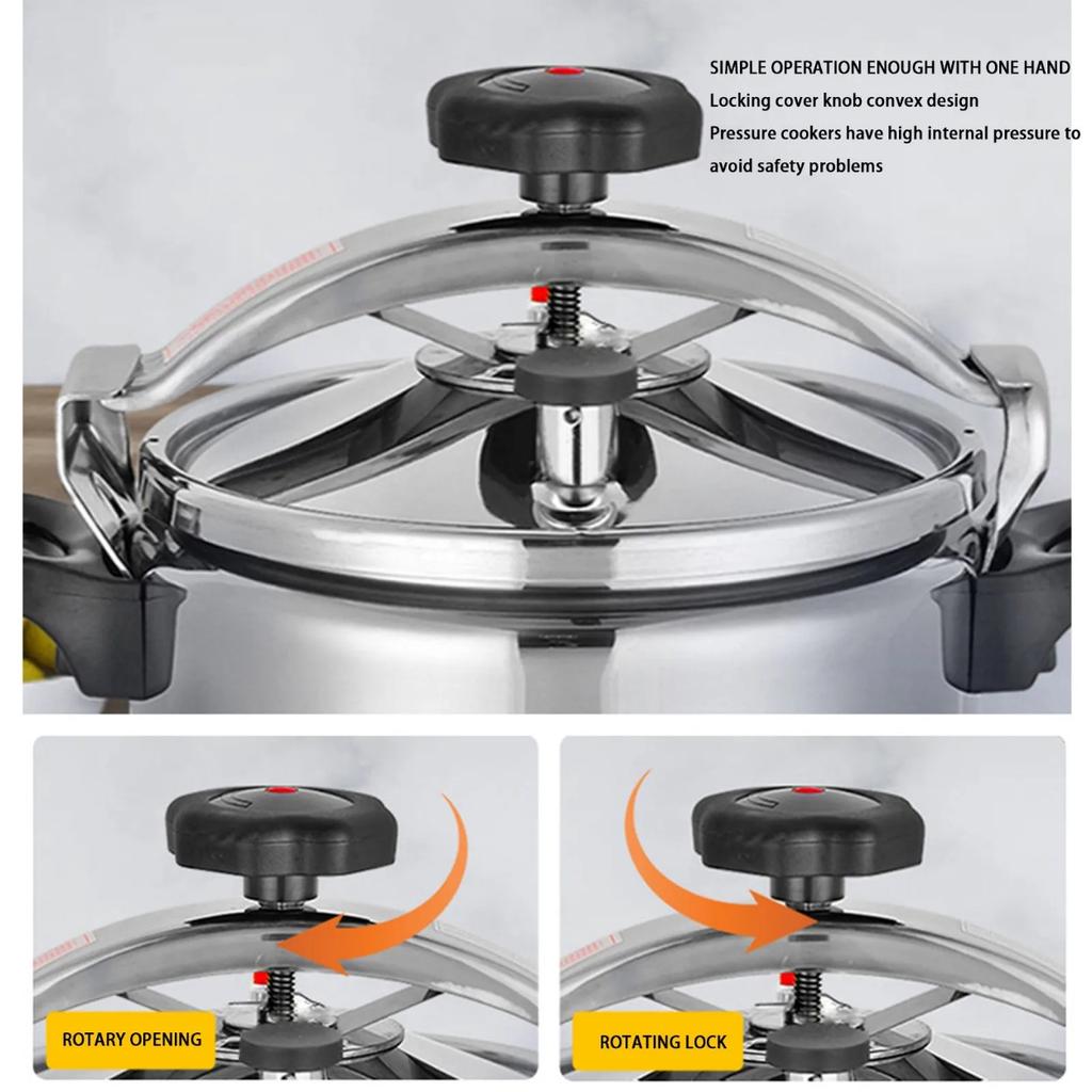 3L/4L/5L Aluminum Alloy Pressure Cooker, Explosion Proof Large Capacity Pressure Cooker for Gas Stove Home