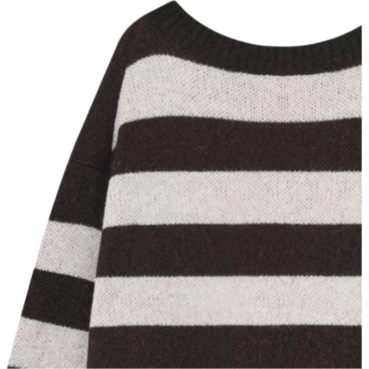 We11done FW25 Striped Casual Rock Heart Long Sleeve Pullover Sweater Unisex sweater WD-KO3-25-659-U-BR
