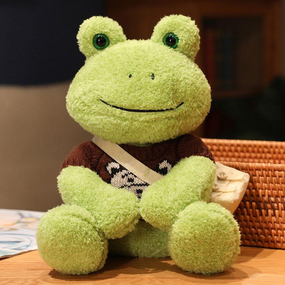 Soft Toy Cartoon Doll Stuffed Animals Sweater Frog Doll Frog Stuffed Toy Dressing Frog Plush Toy