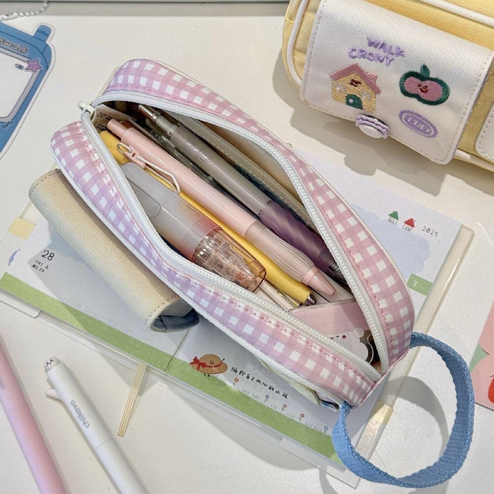 Large Capacity Pencil Case Star Picnic Series Stationery Bag Stationery Organizer School Office