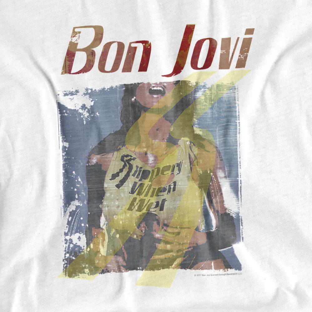 Bon Jovi Unisex Adult Slippery When Wet T-Shirt