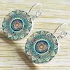 1 пара женских сережек-хаги в винтажном этническом стиле с принтом, легкие серьги для свиданий, повседневной носки, банкета, танцев, висячие серьги, украшения для ушей