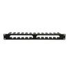 2U Rack Mount Cable Management 12 Slots with Dustproof Panel for 19inch Standard Cabinets for Tower