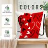 4 Pcs Red Heart Single-Sided Printed Pillowcase Cushion Cover,Suitable For Living Room,Bedroom,Car Decoration