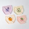 "Girls' Cute Cartoon Print Cotton Underwear - High Elastic, Antibacterial, Breathable Briefs for Older Kids"
