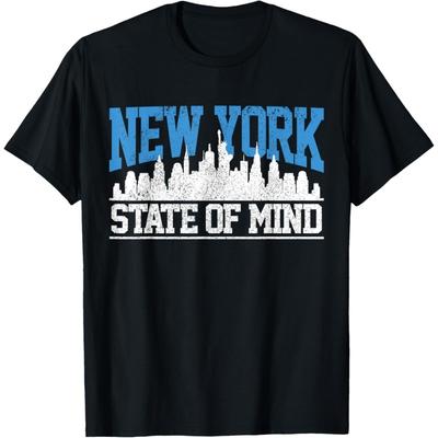 Нью-Йорк Сити Силуэт NYC NY США Америка Сувенир Подарок Футболка