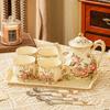 Чайный сервиз Hampton Gold Rose из керамики с подносом