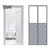 Thermal Door Cover Magnetic Curtain, Winter Insulated Padded with Window, Blackout Curtain Transparent Window Magnet Closure Windproof Soundproof for