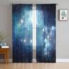 Звездное небо Вселенная Современные тюлевые шторы для гостиной спальни дома кухни окна прозрачные шторы