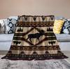 Vintage Elk Flannel Blanket Vintage Cottage Country Style Blanket Suitable For Sofa Chair Bed