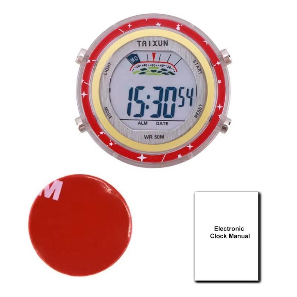 Автомобильные цифровые часы для мотоциклов с синей подсветкой WR50M водонепроницаемый компактный таймер для приборной панели автомобиля T-501